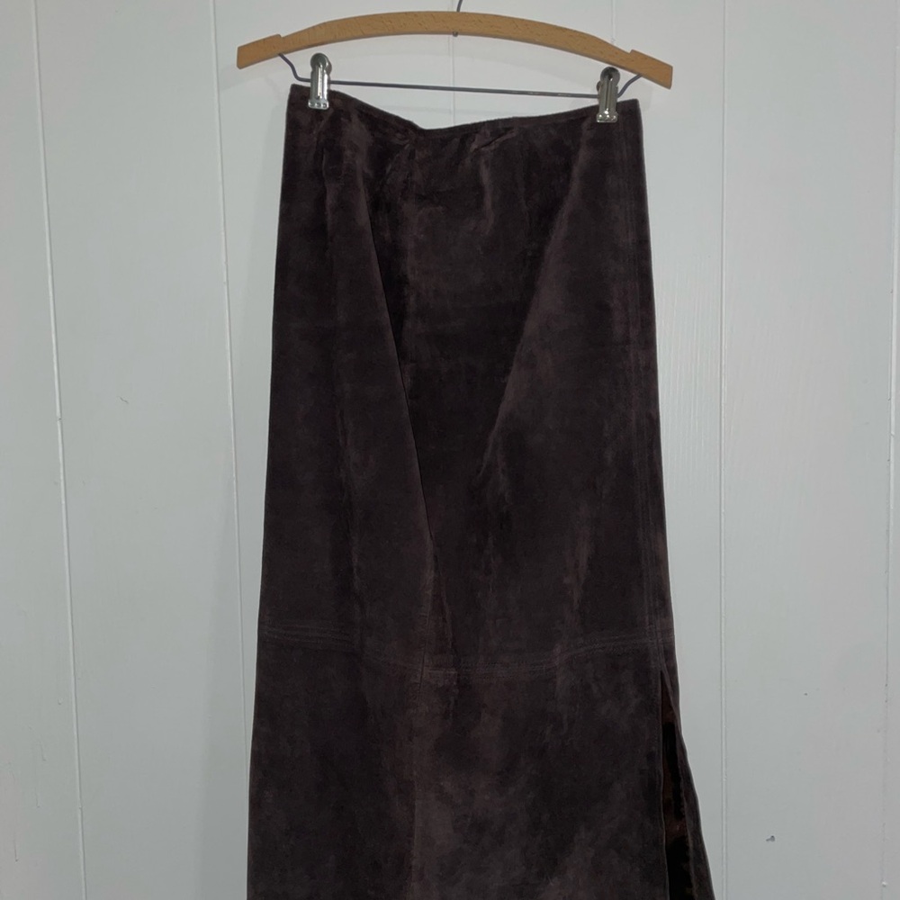 Alfani Dark brown Elegant 100% leather lining Skirt